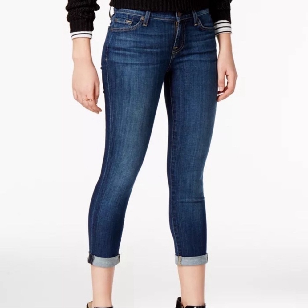 7 For All Mankind Skinny Crop and Roll Jeans